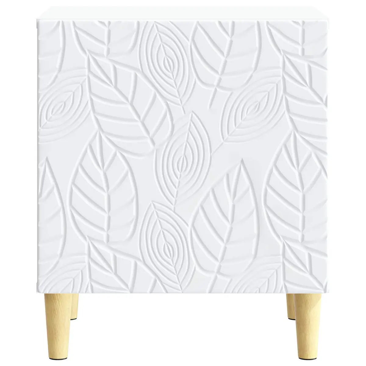 Bedside Table Engineered Wood 43 x 34.5 x 50 cm White Modern Nightstand