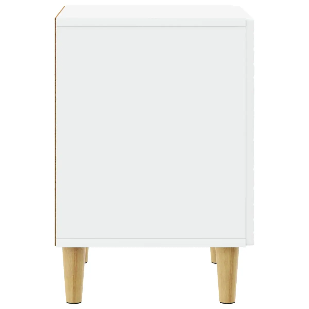 Bedside Table Engineered Wood 43 x 34.5 x 50 cm White Modern Nightstand