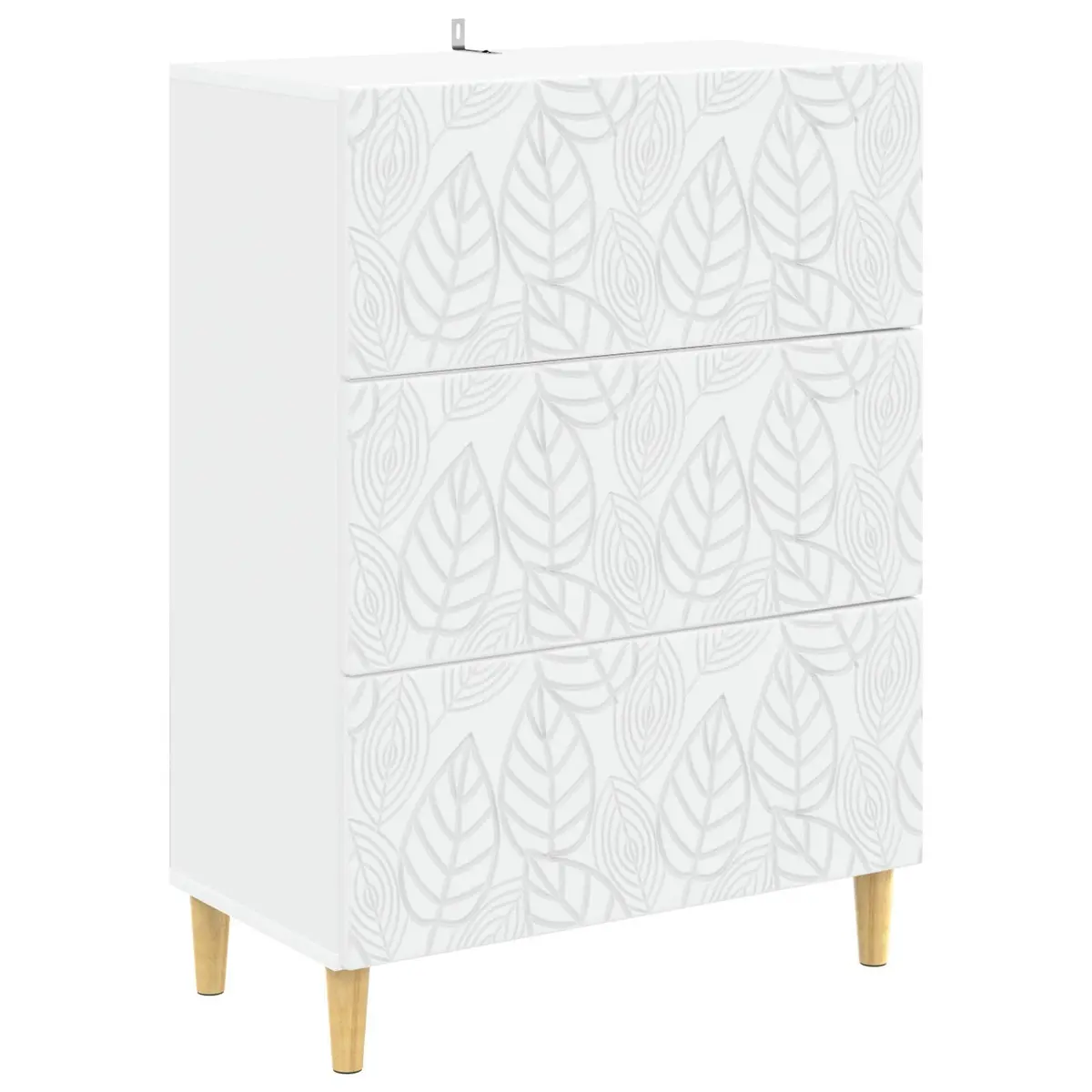 Drawer Cabinet Storage White Rectangular Engineered Wood Furniture Living Room