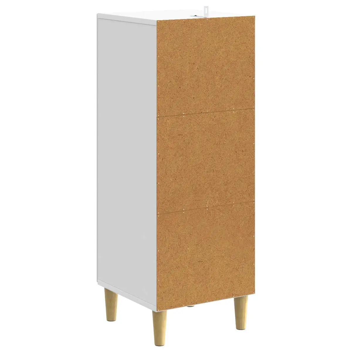 Drawer Cabinet Engineered Wood Frame White 33x34.5x90cm Multiple Drawers Storage Unit for Living Room Hallway