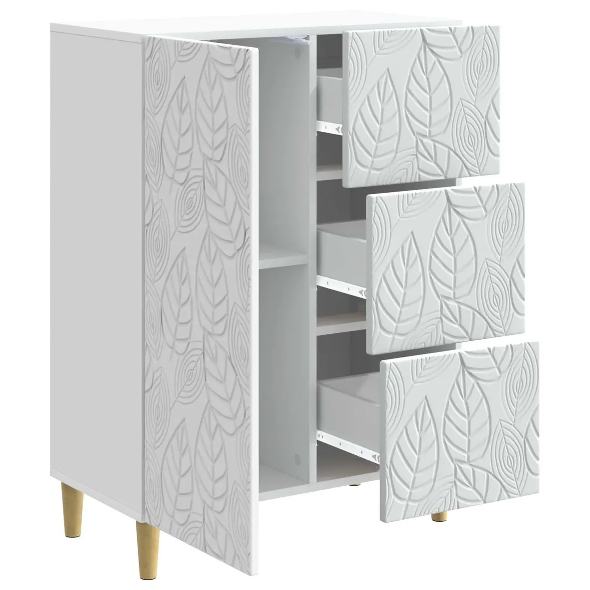 White Sideboard Cabinet for Dining and Living Rooms