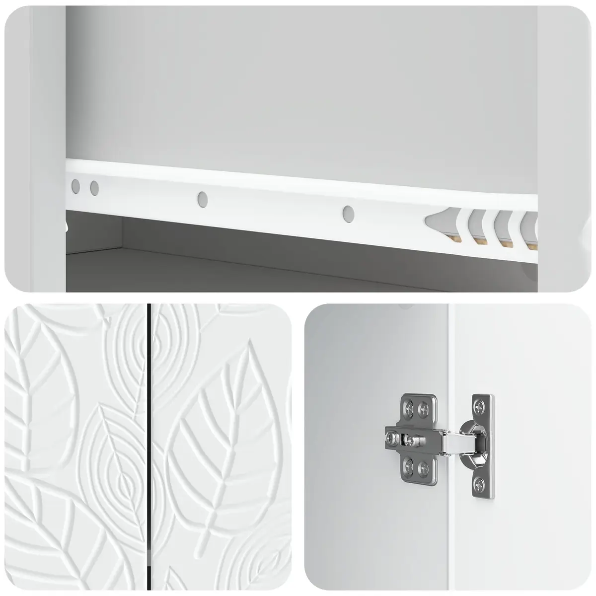 White Sideboard Cabinet for Dining and Living Rooms