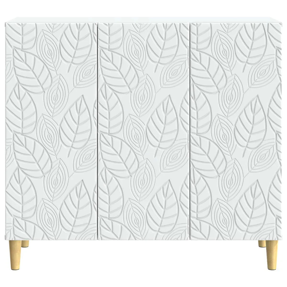 Sideboard White 89 x 34.5 x 80 cm Storage Cabinet Living Room Buffet Furniture
