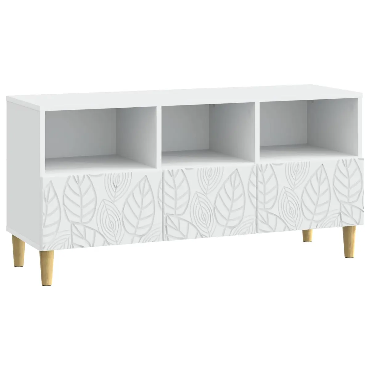 White TV Cabinet Modern Living Room Entertainment Unit Storage Furniture