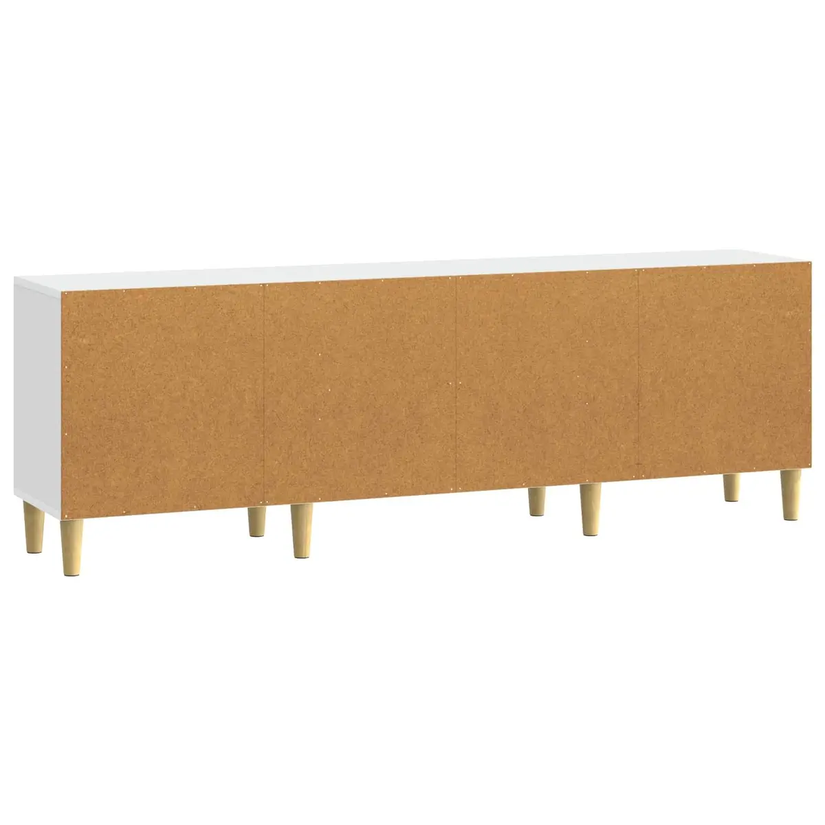 TV Cabinet Engineered Wood 150cm White Vintage Style Living Room Storage Unit