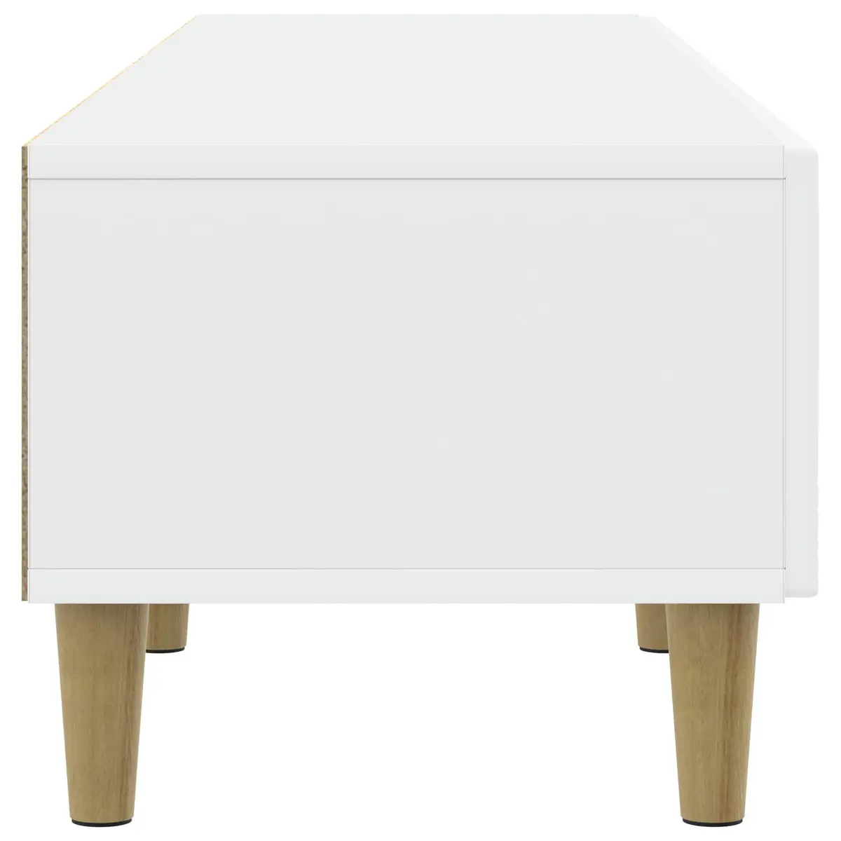 TV Cabinet Engineered Wood 147 x 34.5 x 30 cm White Storage Unit