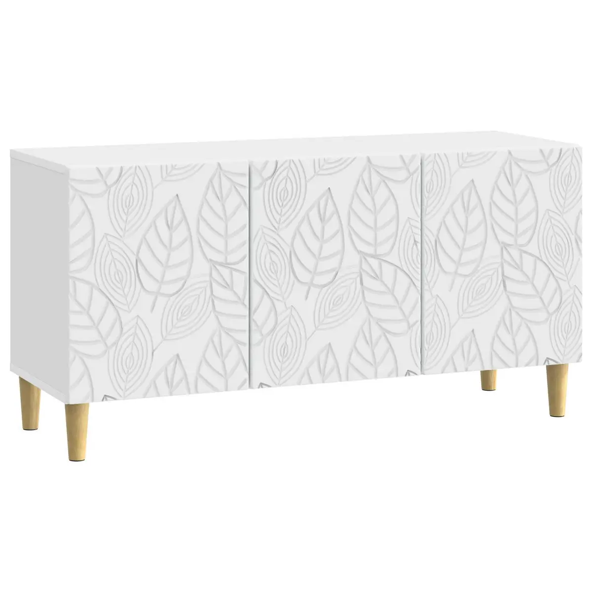 White TV Cabinet 99 x 34.5 x 50 cm for Home Use