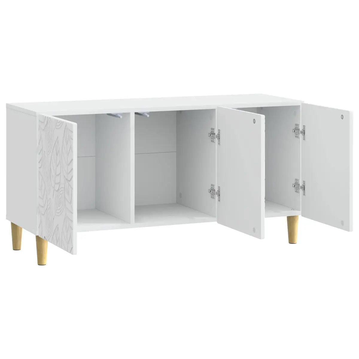 White TV Cabinet 99 x 34.5 x 50 cm for Home Use
