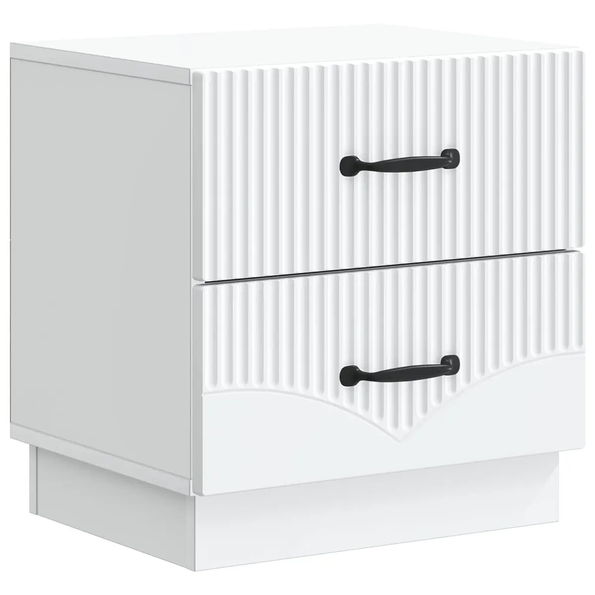 Bedside Cabinet Engineered Wood Rectangular White