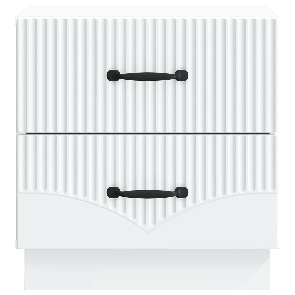 Bedside Cabinet Engineered Wood Rectangular White