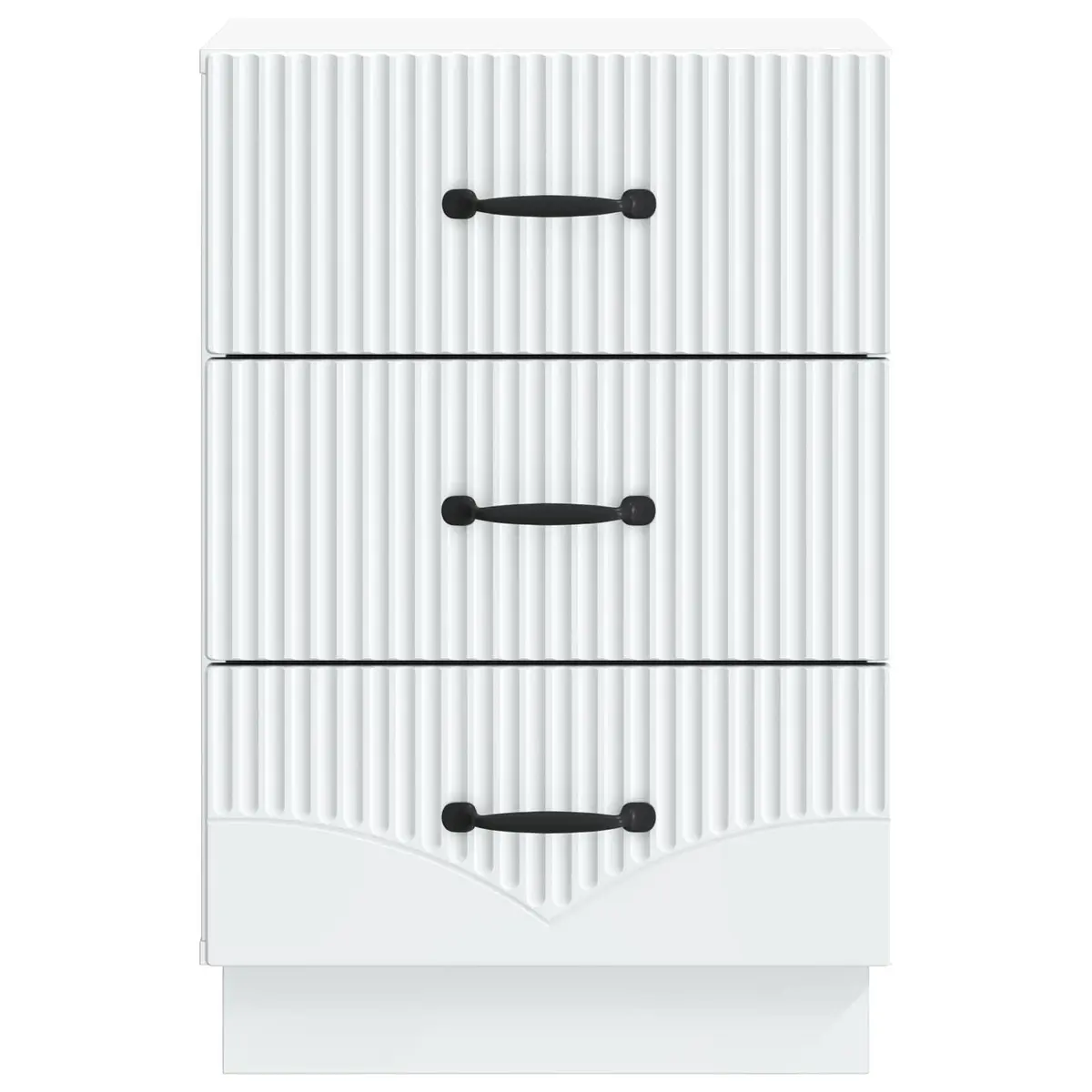 Bedside Cabinet Engineered Wood 43 x 41 x 63.5 cm White Vintage Style