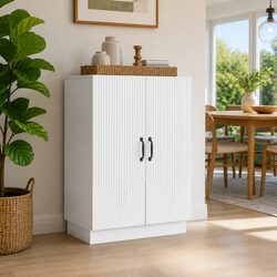 Versatile White Sideboard Buffet for Home Storage