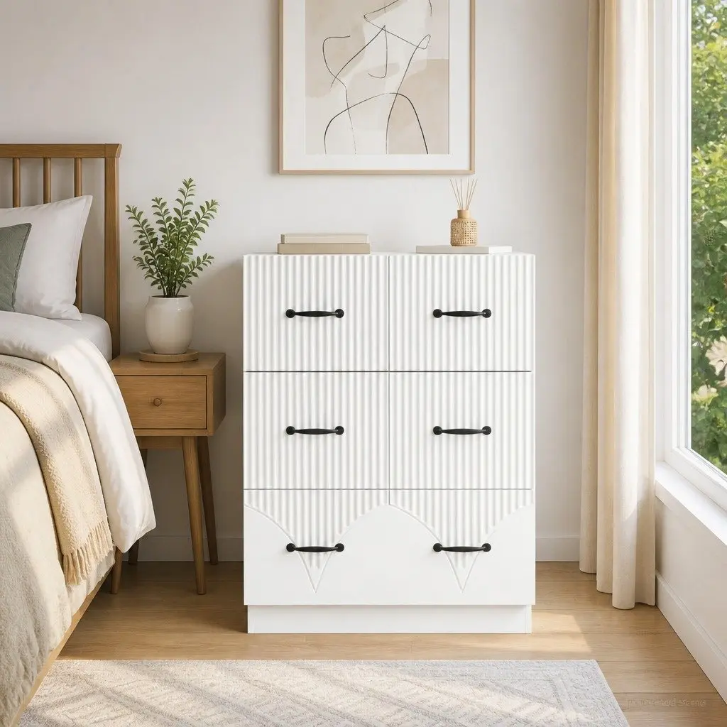 White Storage Cabinet 66 x 34.5 x 87 cm for Home Use