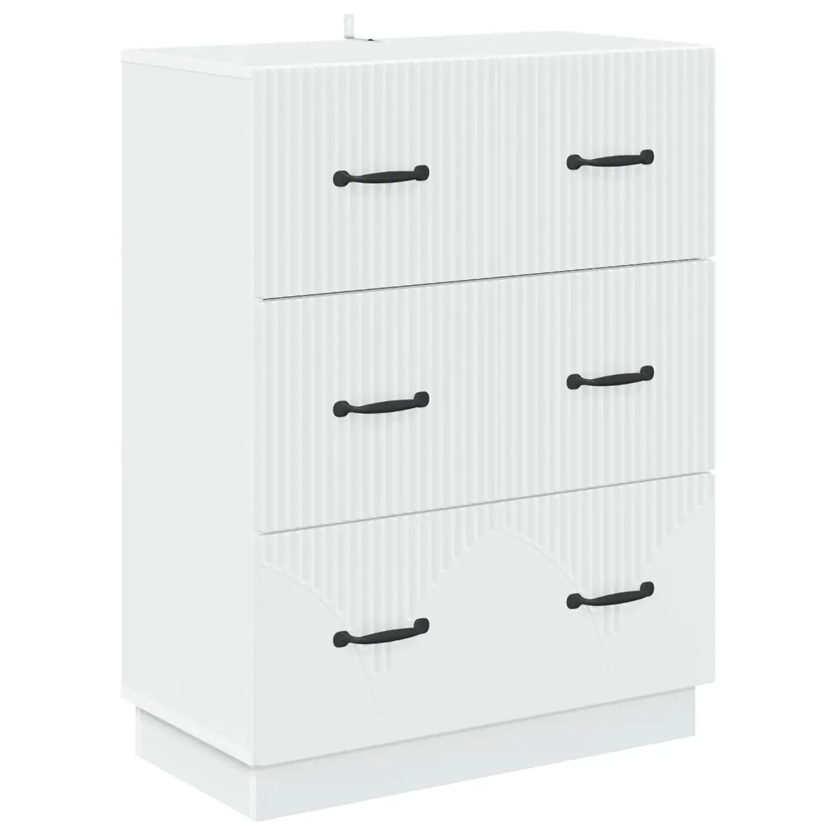 White Storage Cabinet 66 x 34.5 x 87 cm for Home Use