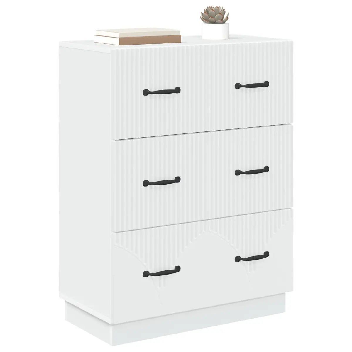 White Storage Cabinet 66 x 34.5 x 87 cm for Home Use