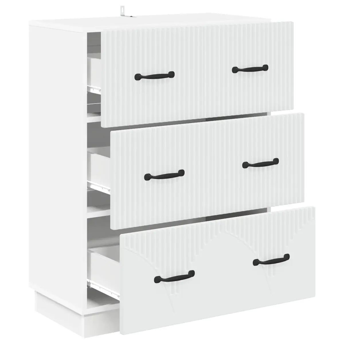 White Storage Cabinet 66 x 34.5 x 87 cm for Home Use