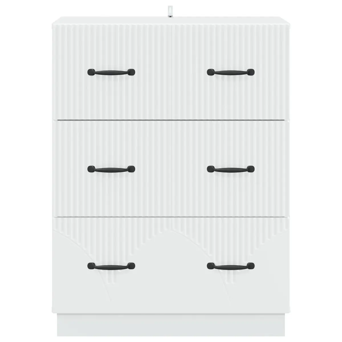 White Storage Cabinet 66 x 34.5 x 87 cm for Home Use