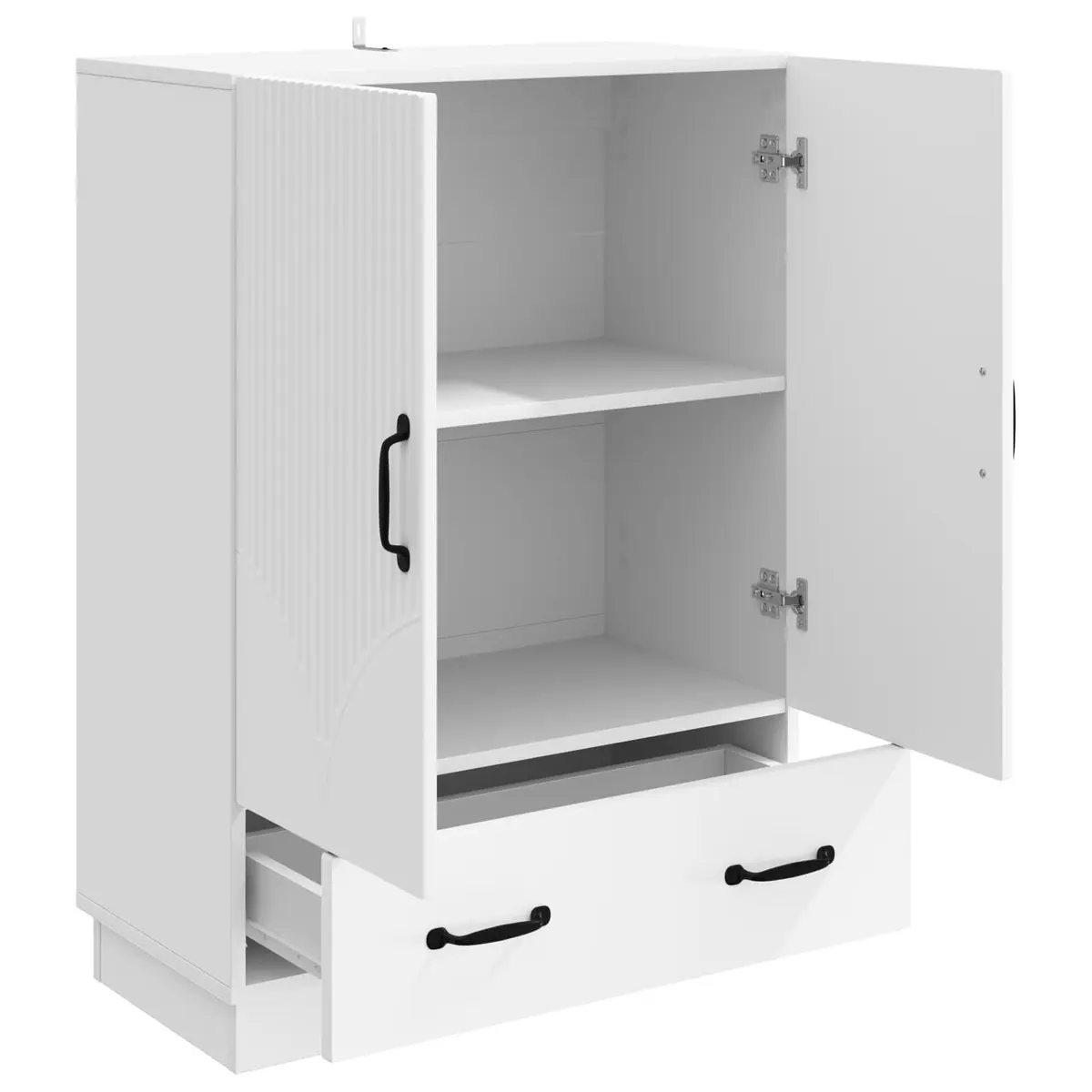Sideboard Cabinet Engineered Wood 66cm White Storage Unit Buffet for Dining Room