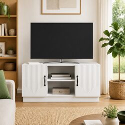 Versatile White TV Cabinet for Home Entertainment