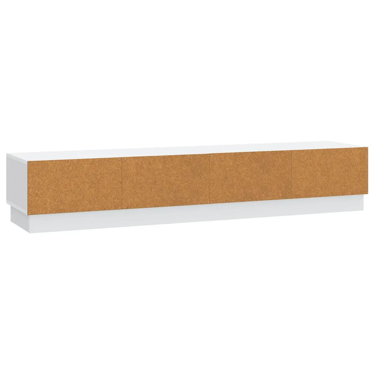 TV Cabinet Entertainment Unit White Storage Shelves Drawer Engineered Wood
