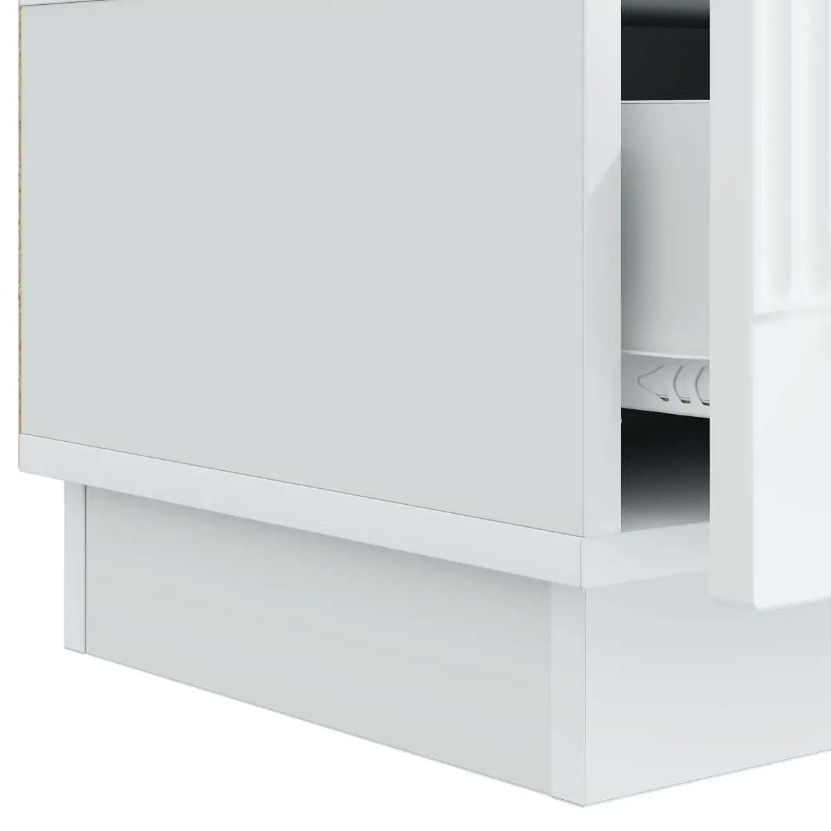 TV Cabinet Entertainment Unit White Storage Shelves Drawer Engineered Wood