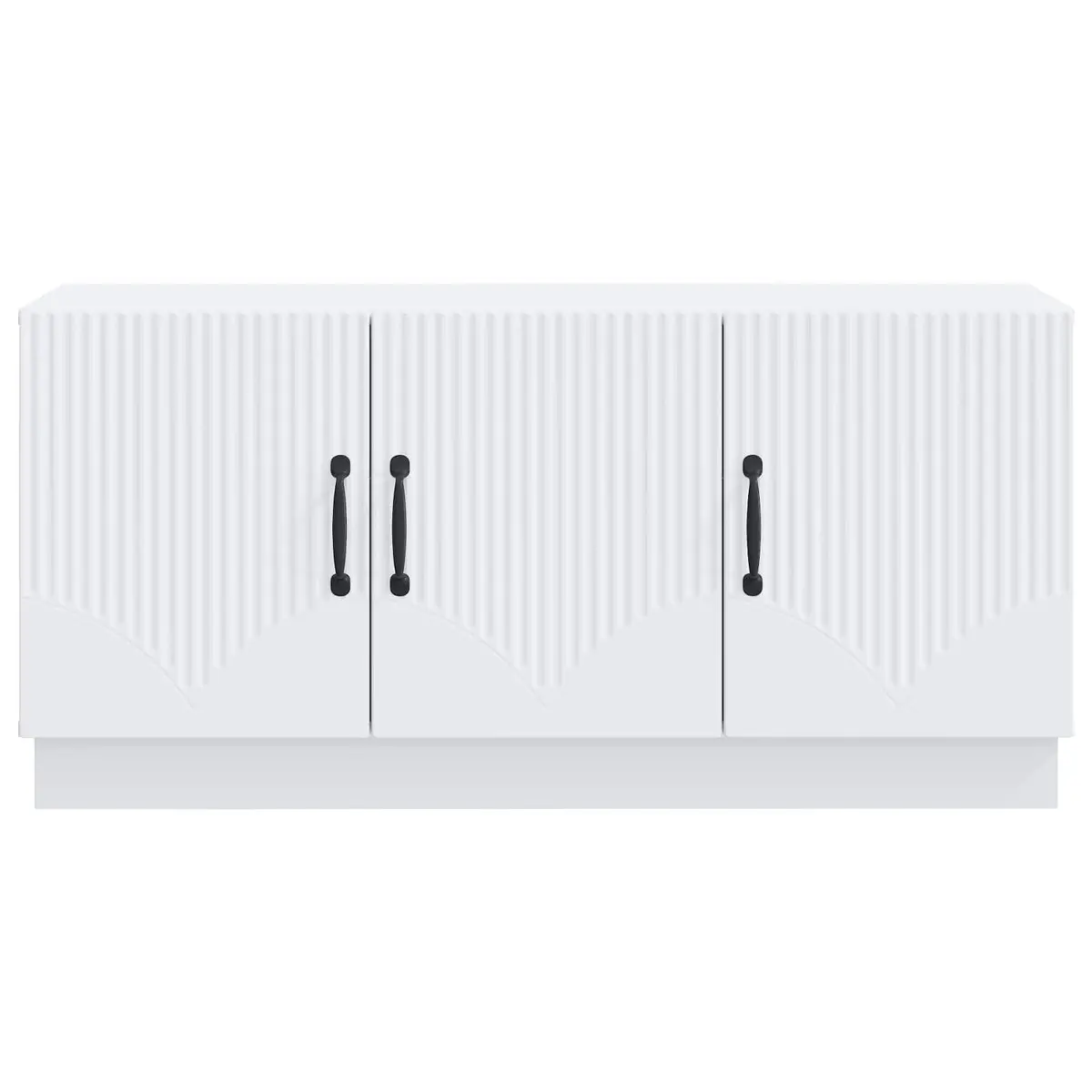 TV Stand Engineered Wood 99cm White Media Cabinet with Storage Shelves and Drawers