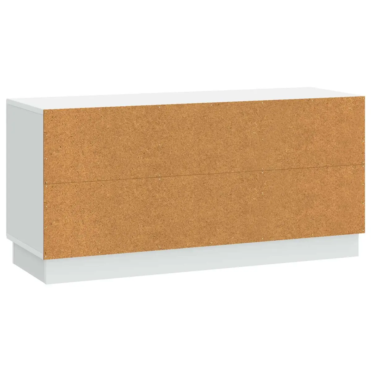 TV Stand Engineered Wood 99cm White Media Cabinet with Storage Shelves and Drawers