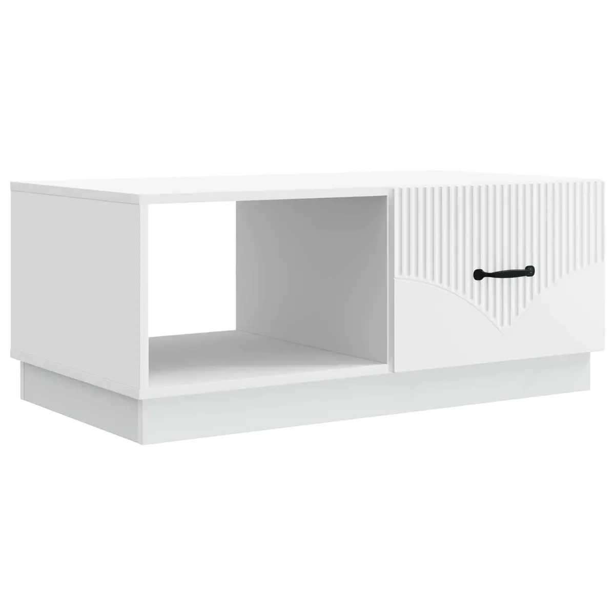 Coffee Table Engineered Wood 90x50x37 cm White Storage Cabinet