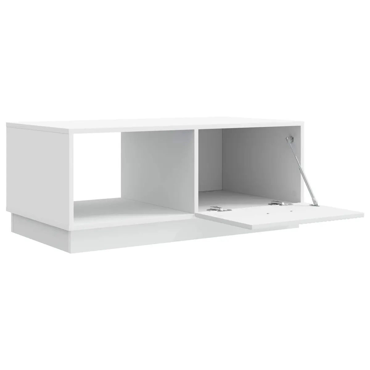 Coffee Table Engineered Wood 90x50x37 cm White Storage Cabinet