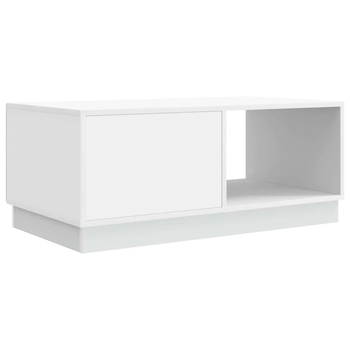 Coffee Table Engineered Wood 90x50x37 cm White Storage Cabinet