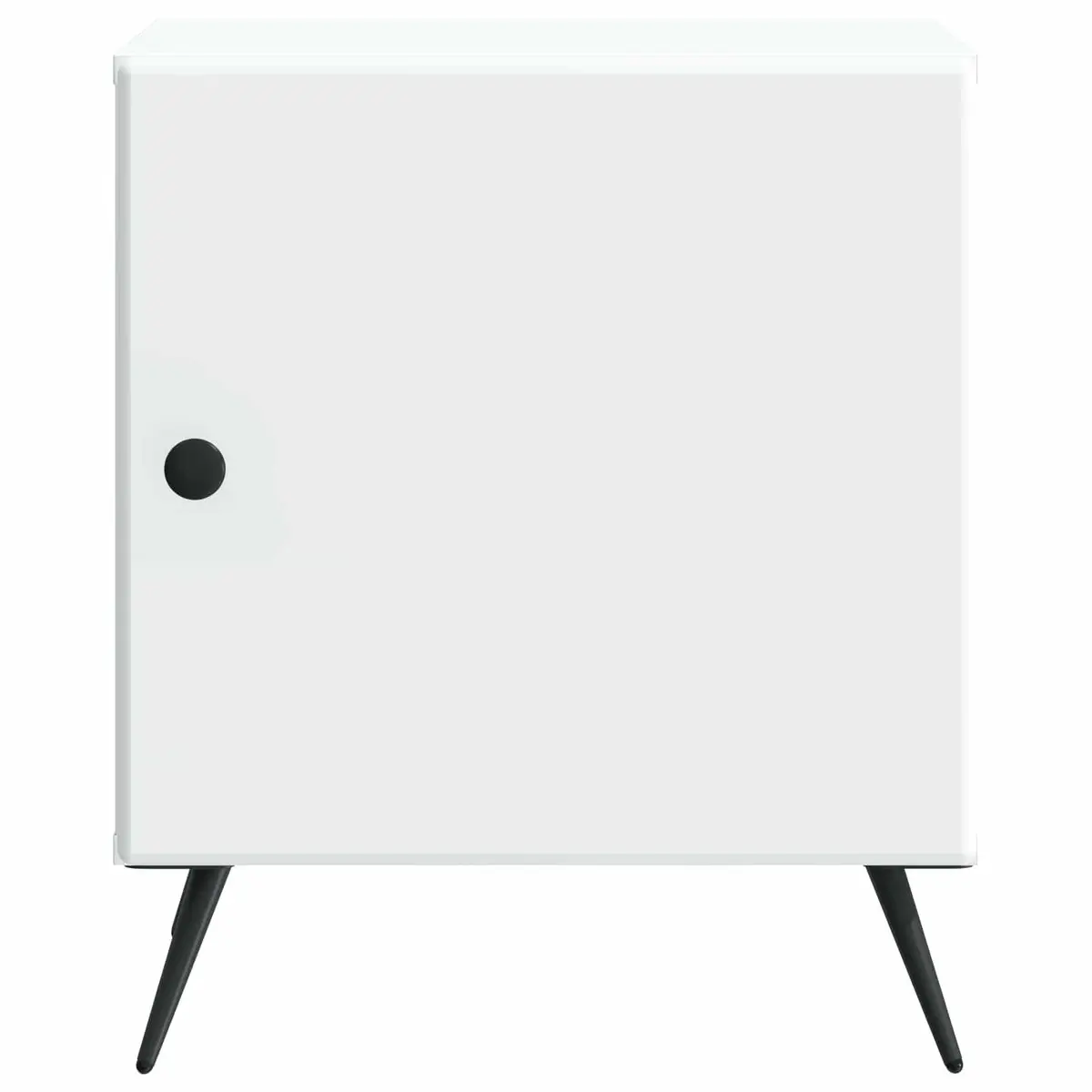 Bedside Cabinet Engineered Wood 43x34.5x50cm White Modern Nightstand Storage
