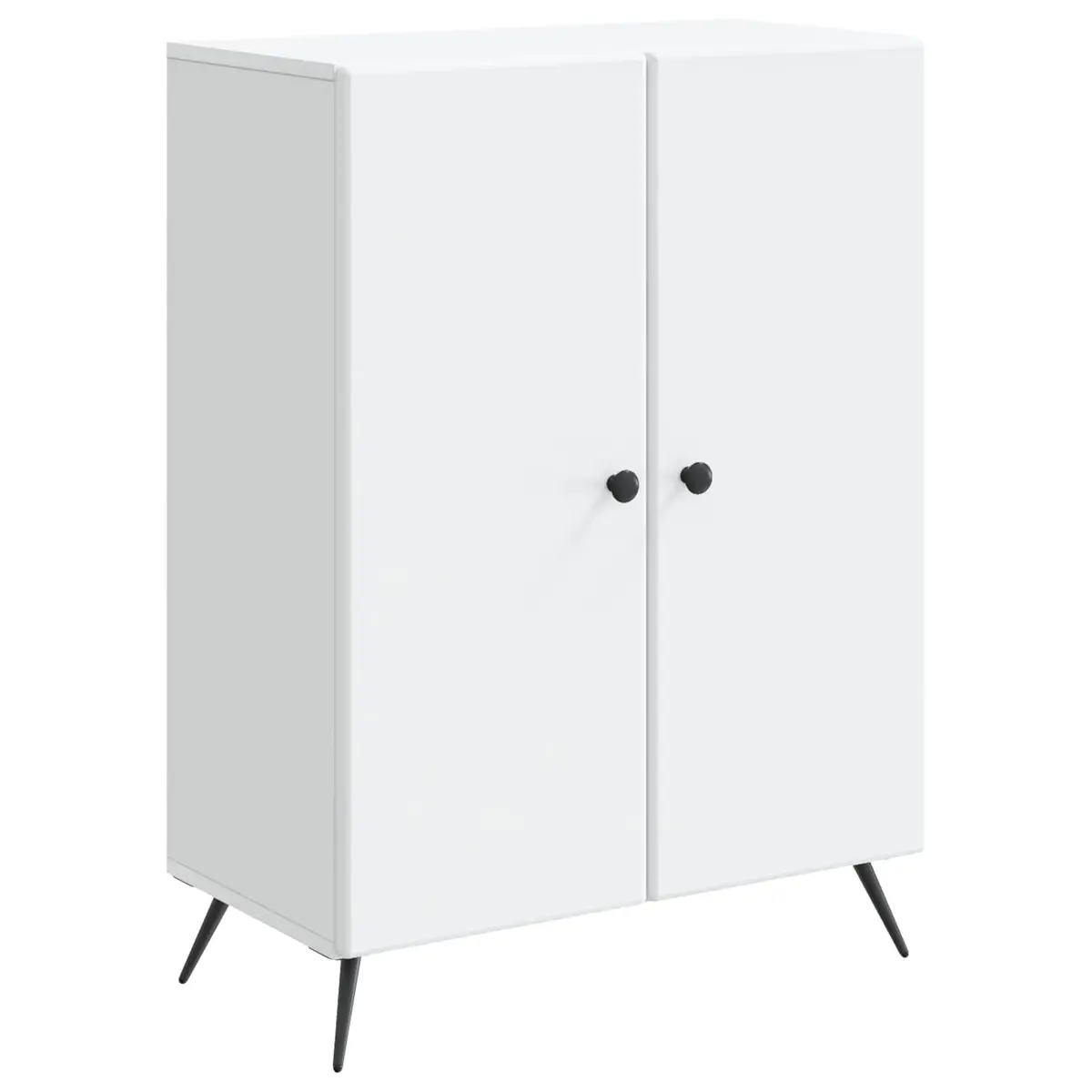 Sideboard Engineered Wood 66 x 34.5 x 90 cm White Storage Cabinet Buffet