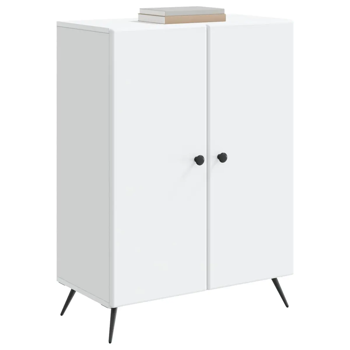 Sideboard Engineered Wood 66 x 34.5 x 90 cm White Storage Cabinet Buffet