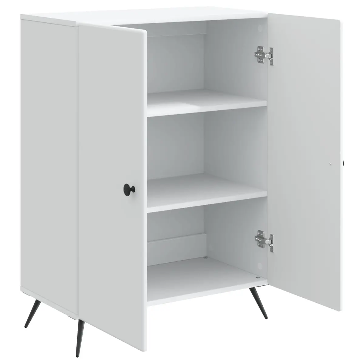 Sideboard Engineered Wood 66 x 34.5 x 90 cm White Storage Cabinet Buffet