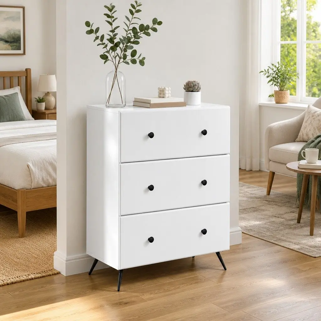 Storage Cabinet Engineered Wood 66 x 34.5 x 90 cm White Sliding Door