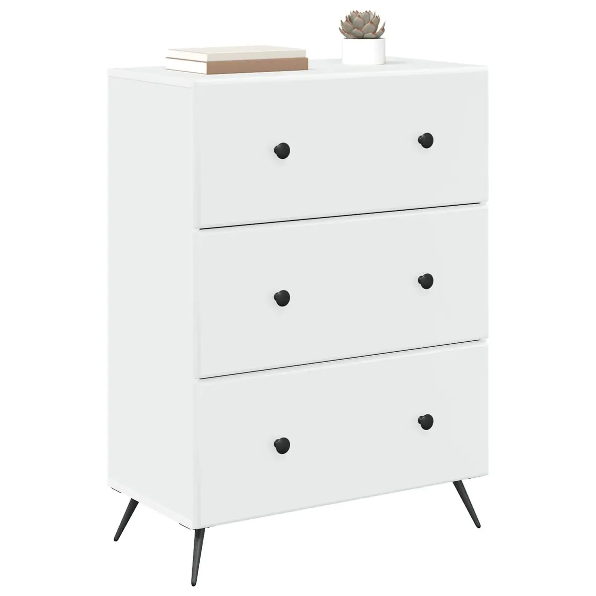 Storage Cabinet Engineered Wood 66 x 34.5 x 90 cm White Sliding Door