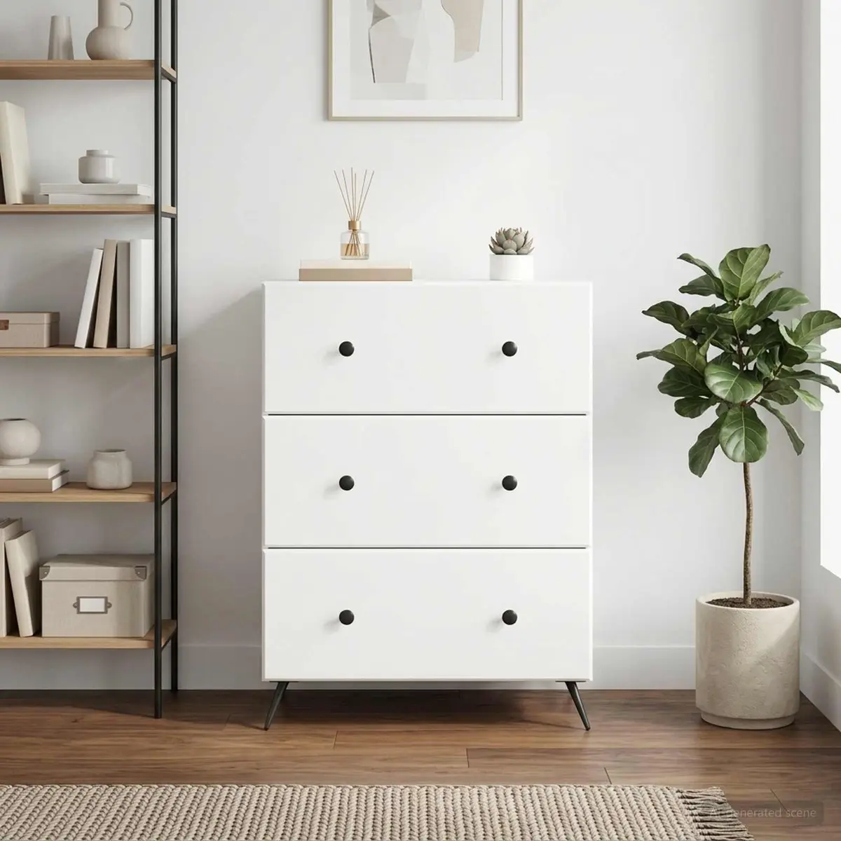 Storage Cabinet Engineered Wood 66 x 34.5 x 90 cm White Sliding Door