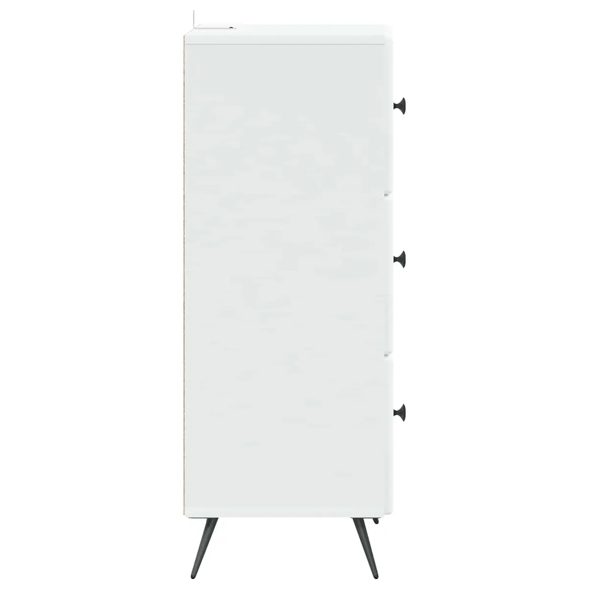 Storage Cabinet Engineered Wood 33 x 34.5 x 90 cm White Adjustable Shelves Locking Mechanism