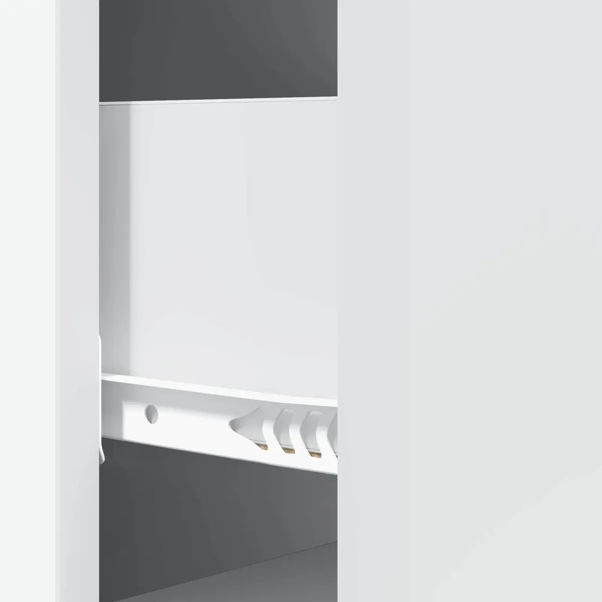 Storage Cabinet Engineered Wood 33 x 34.5 x 90 cm White Adjustable Shelves Locking Mechanism