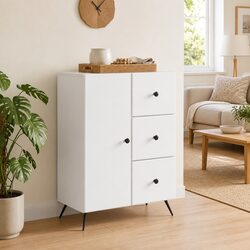 Functional White Sideboard Buffet for Dining and More