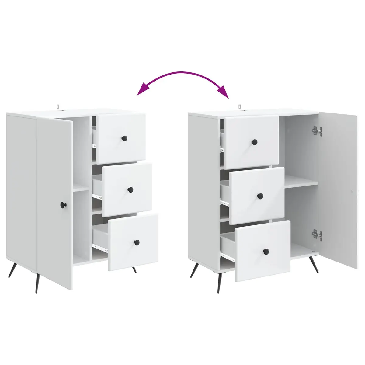 White Sideboard Buffet for Dining and More