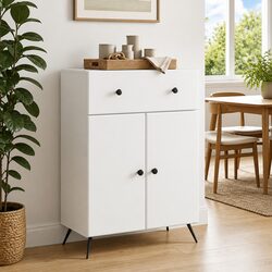 Functional White Buffet Cabinet for Home Organization