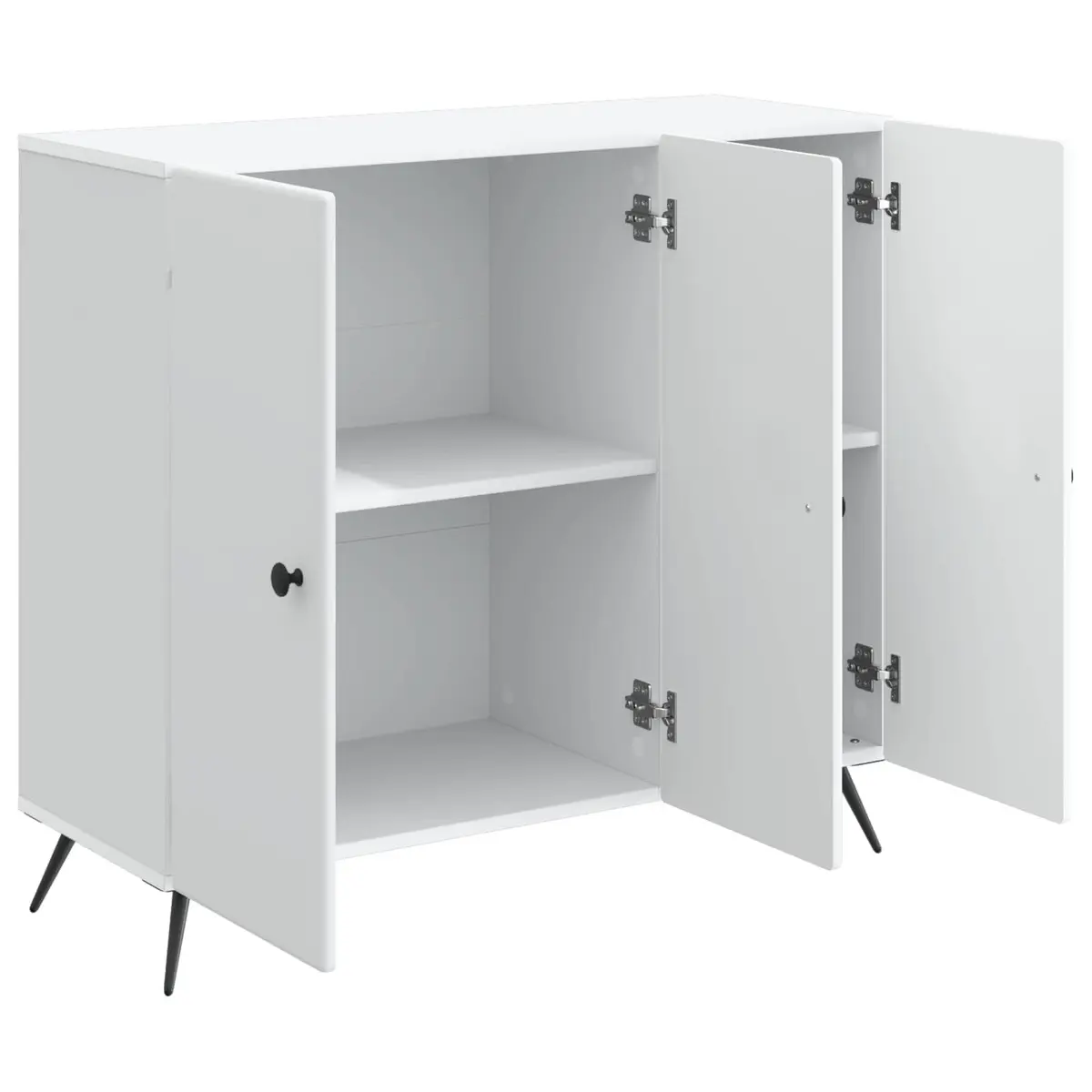 Engineered Wood Sideboard Storage Cabinet White 89cm x 34.5cm x 80cm Flexible for Living and Dining Room