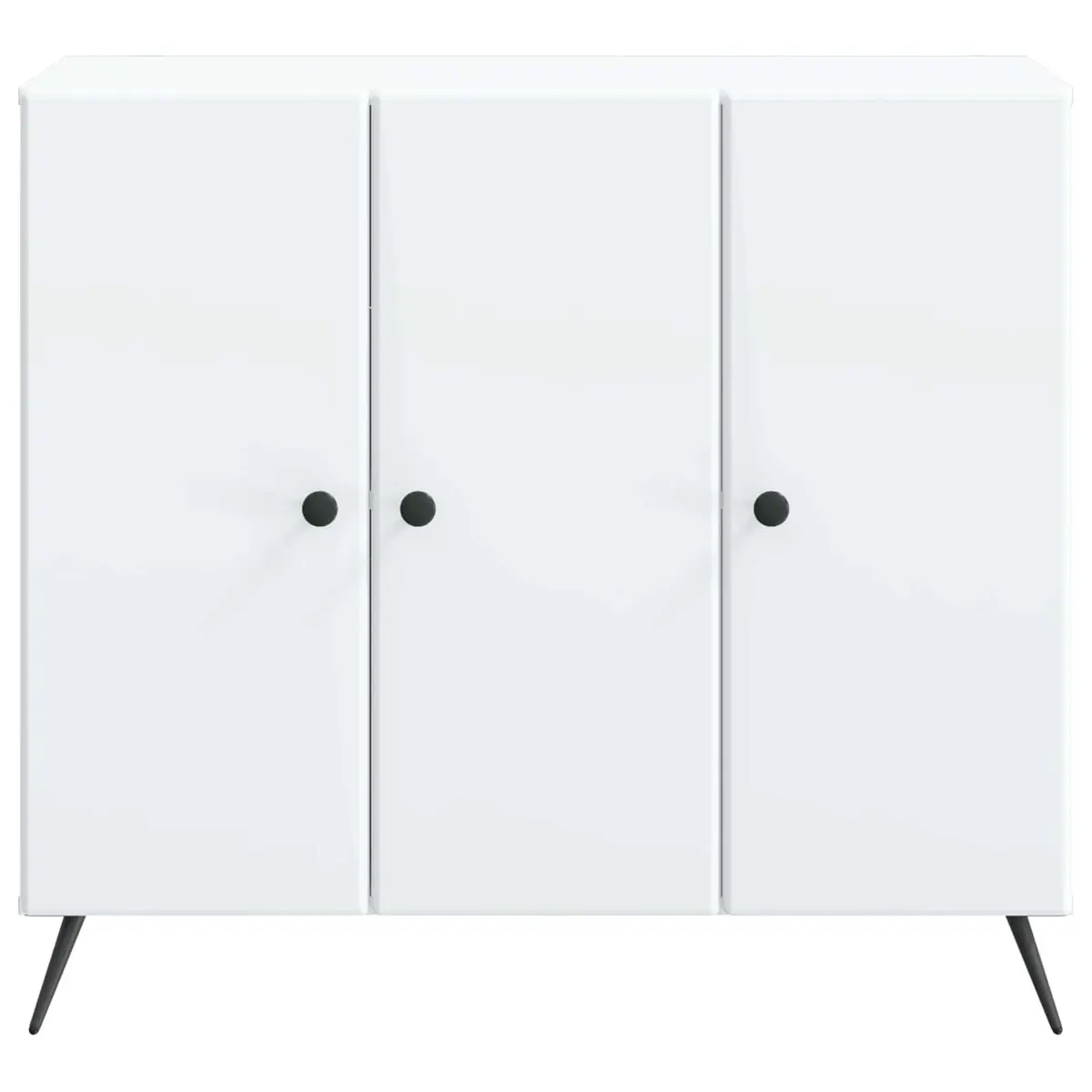 Engineered Wood Sideboard Storage Cabinet White 89cm x 34.5cm x 80cm Flexible for Living and Dining Room