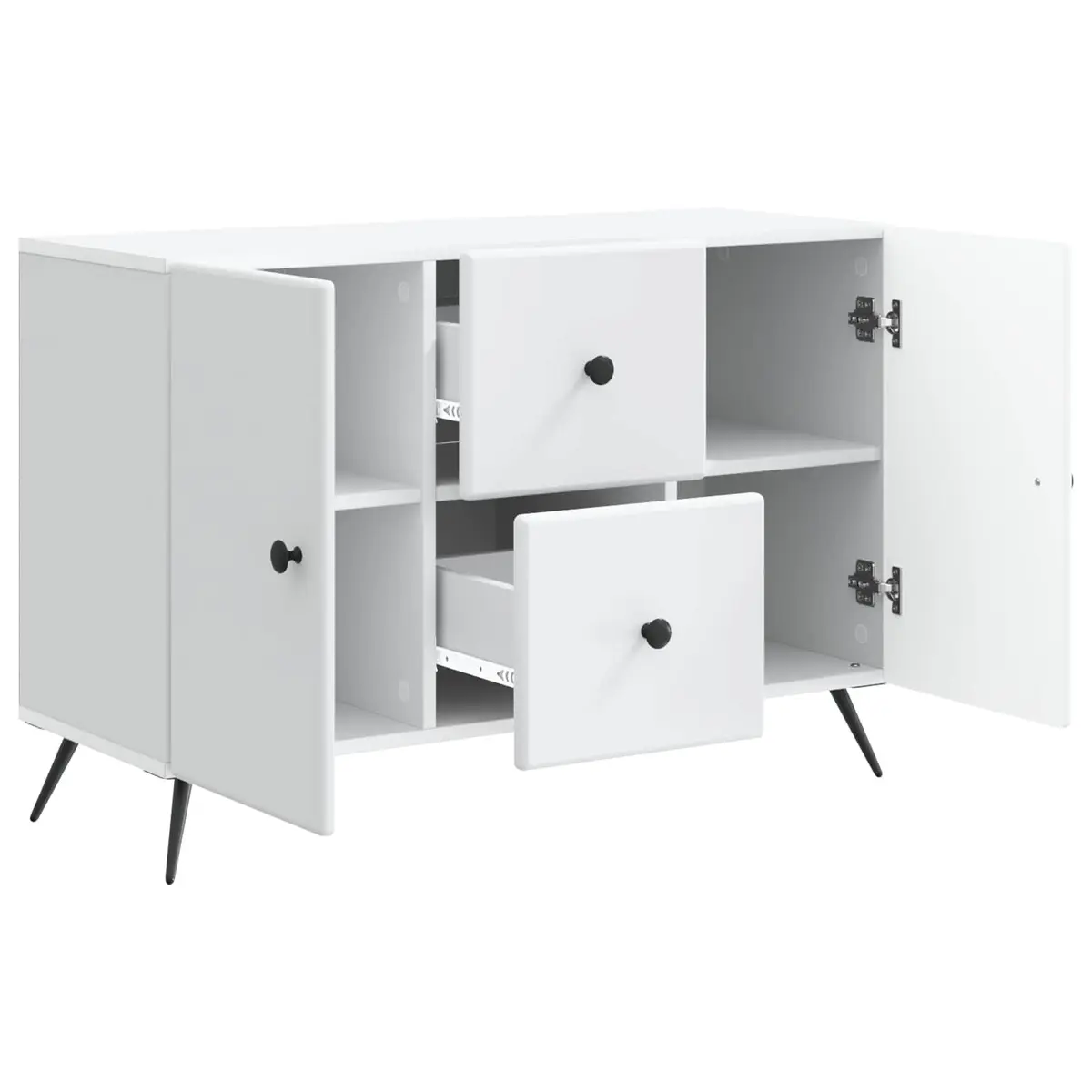 Sideboard Storage Cabinet Engineered Wood 89 x 34.5 x 60 cm White
