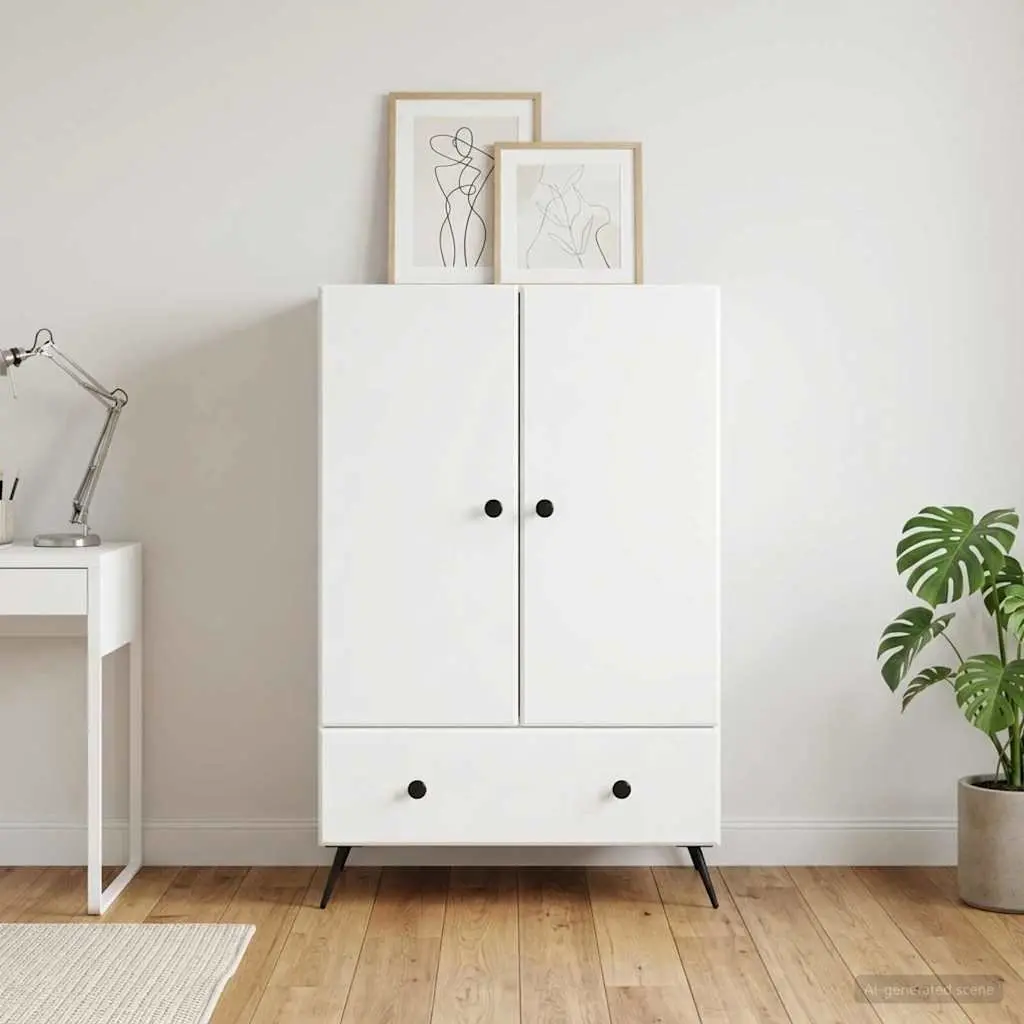 Sideboard Buffet Cabinet Engineered Wood 66x34.5x95cm White