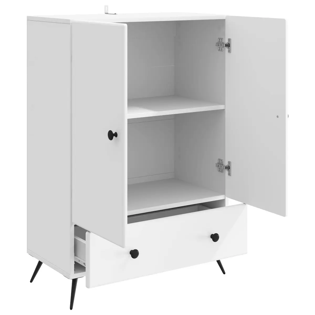 Sideboard Buffet Cabinet Engineered Wood 66x34.5x95cm White