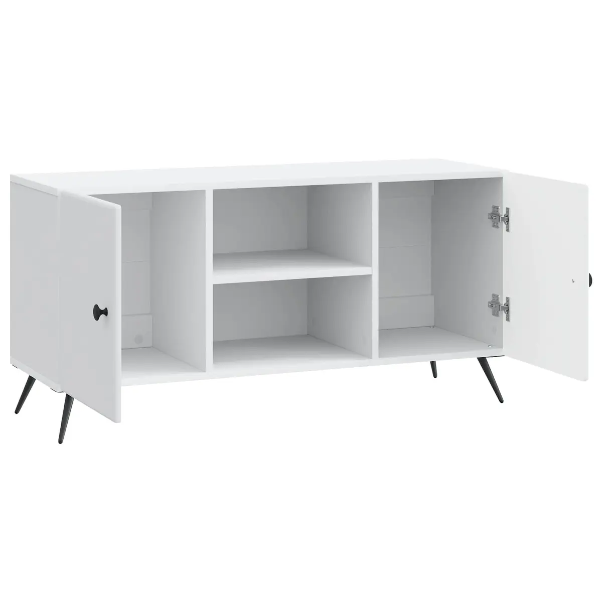 TV Cabinet White 102 x 34.5 x 50 cm Engineered Wood Entertainment Unit Storage
