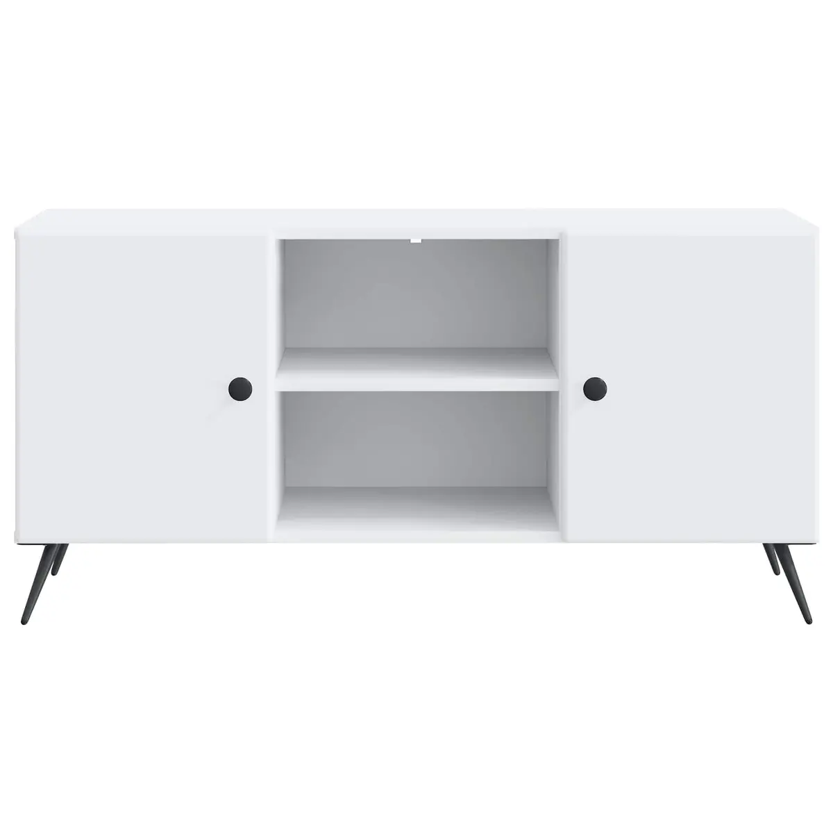 TV Cabinet White 102 x 34.5 x 50 cm Engineered Wood Entertainment Unit Storage