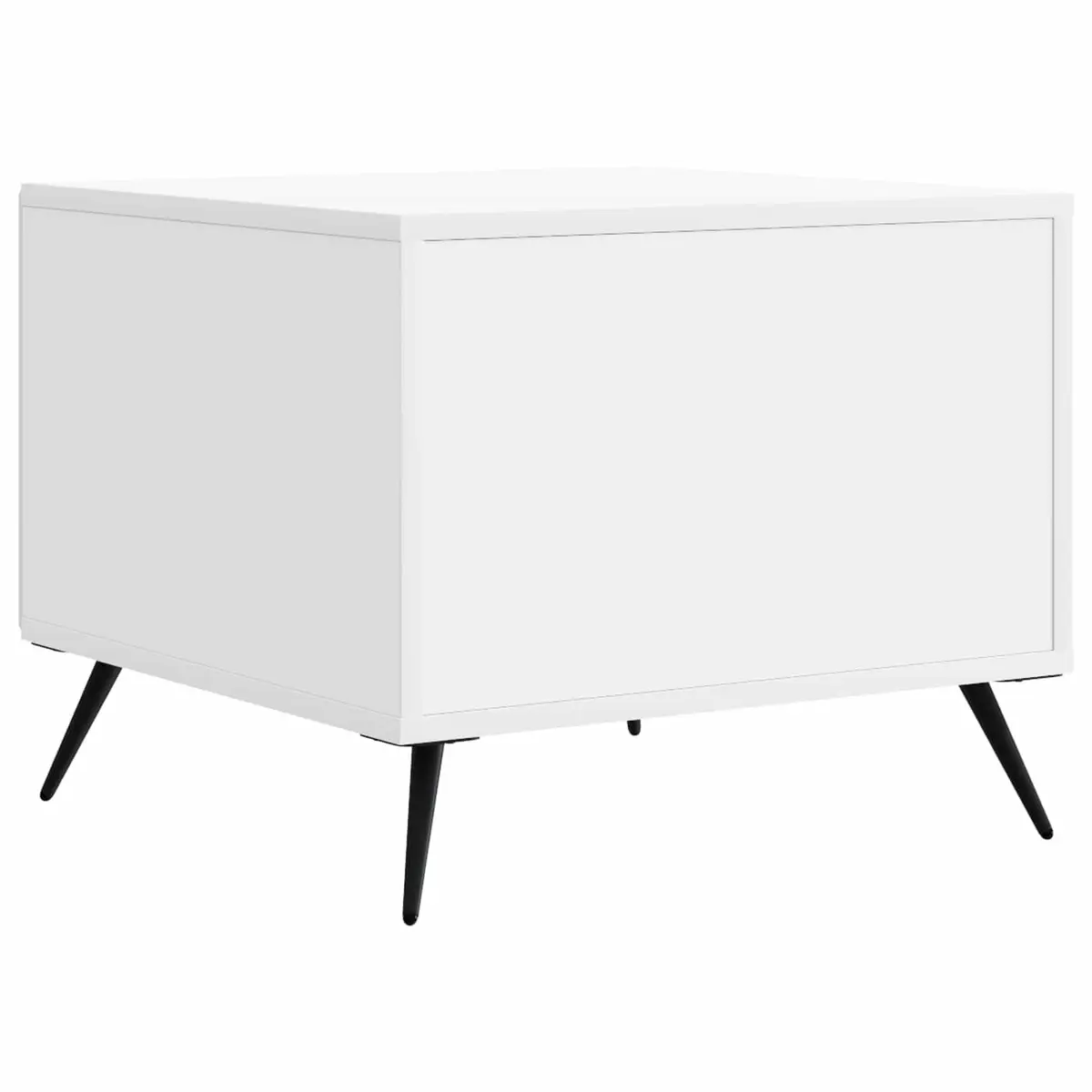 Coffee Table Engineered Wood Rectangular White with Drawer